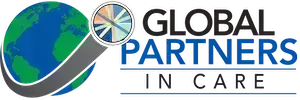 Logo: Blue/green globe with a gray band, "GLOBAL PARTNERS UNI CARE" text, and a colorful radiating emblem.